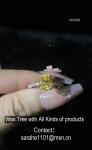 Moissanite 925 Sterling Silver CZ Rings Featuring Clear Stone Color Silver