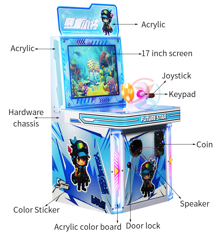 Single Player Fishing Game Machine For All Ages Video Game Coin Will Record Quality Hardware