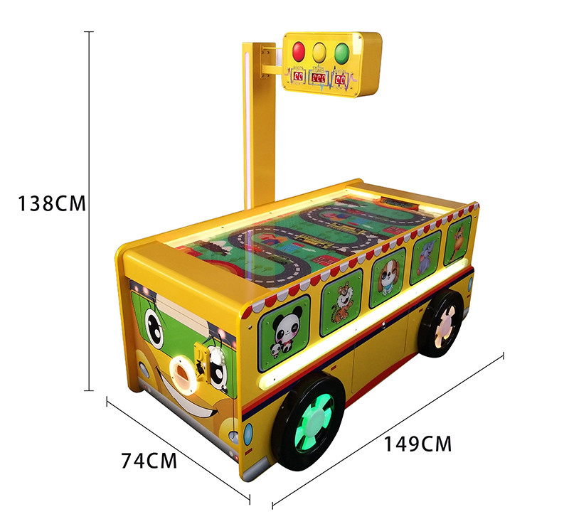 Amusement Park Arcade Gaming Machines Bus Style Air Hockey Table