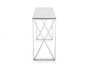 Wholesale 78cm 20KGS Tempered Glass Top Long Console Table For Hallways from china suppliers
