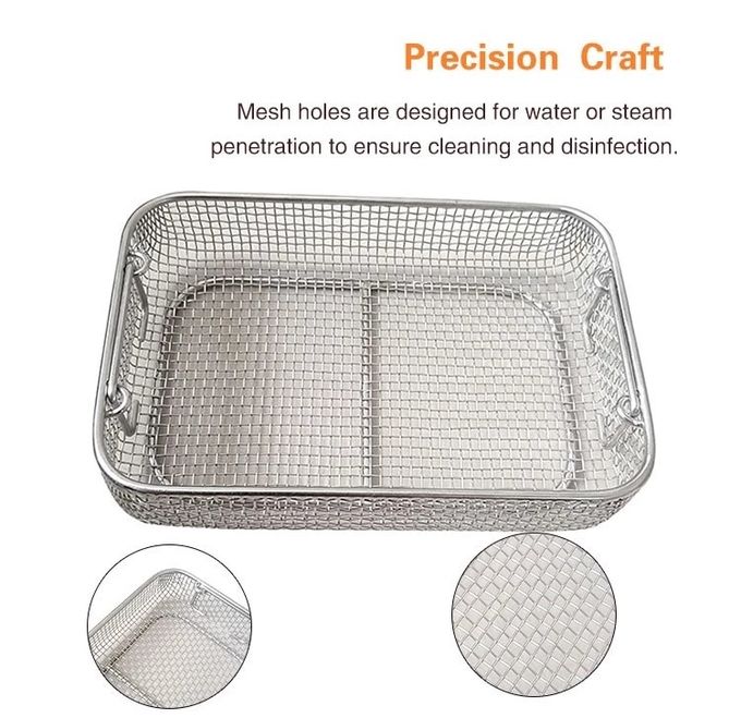 100mm Height 1mm Wire Stainless Steel Wire Baskets For Household