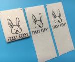 100% Cotton Clothing Custom Printed Clothing Labels Knitted Fabric
