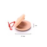 Round Castanets Wooden Music Set Baby Instrument Teaching Aids Kids