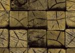 3D Wood Printing PVC Material Living Room Decoration Wallpaper For 0.53*10M