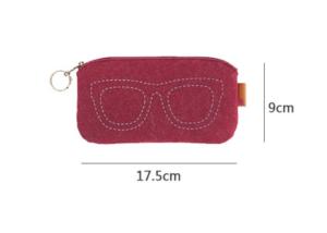 Wholesale Unisex Portable Handmade Felt Bags , 9*17.5 Cm Small Felt Bags For Sunglasses from china suppliers