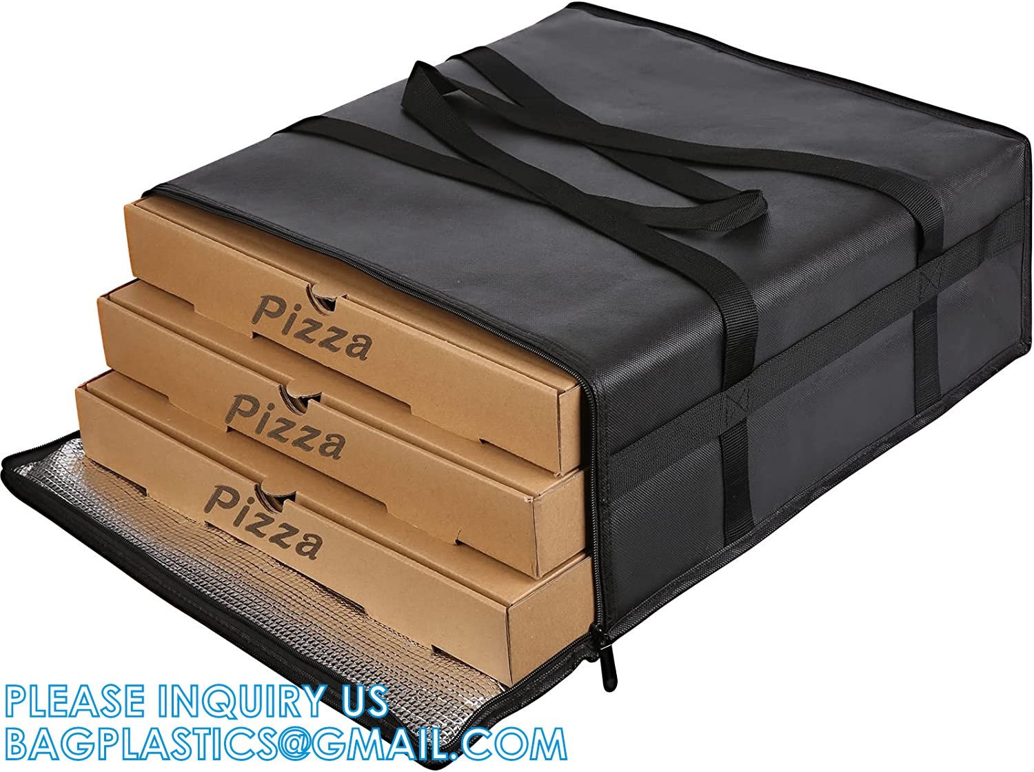 Pizza Carrier Insulated Bags, Food Delivery Bag, Ice Cooling Thermal Thermo Lunch Bag With Logo, Takeaway