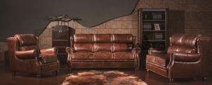 Wholesale classic Europe style 1+2+3 genuine leather sofa set furniture from china suppliers