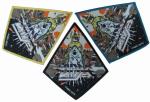 Twill Fabric Custom Woven Patches Diamond Shape Flat Appearance