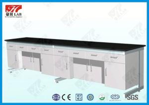 China Modern Alkali Resistant Biology Lab Bench Wall Mounted 18mm Thick MDF on sale