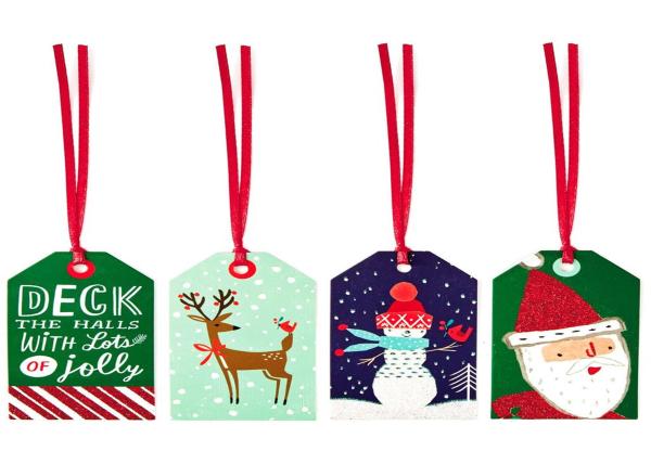 Custm Children'S Christmas Gift Tags Personalized Printable With String Holiday