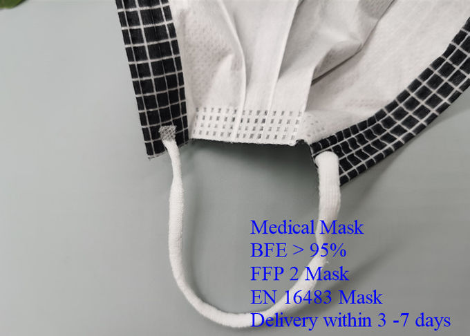 Ffp 2 Disposable Children Medical Mask Hang Ear / Belt Type EN16483 Standard