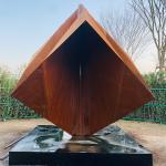 OEM / ODM Outdoor Corten Steel Sculpture Large Lawn Cube Square