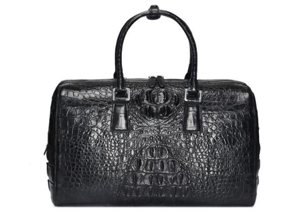 New crocodile-skin business travel carry-on handbag male high-end big volume