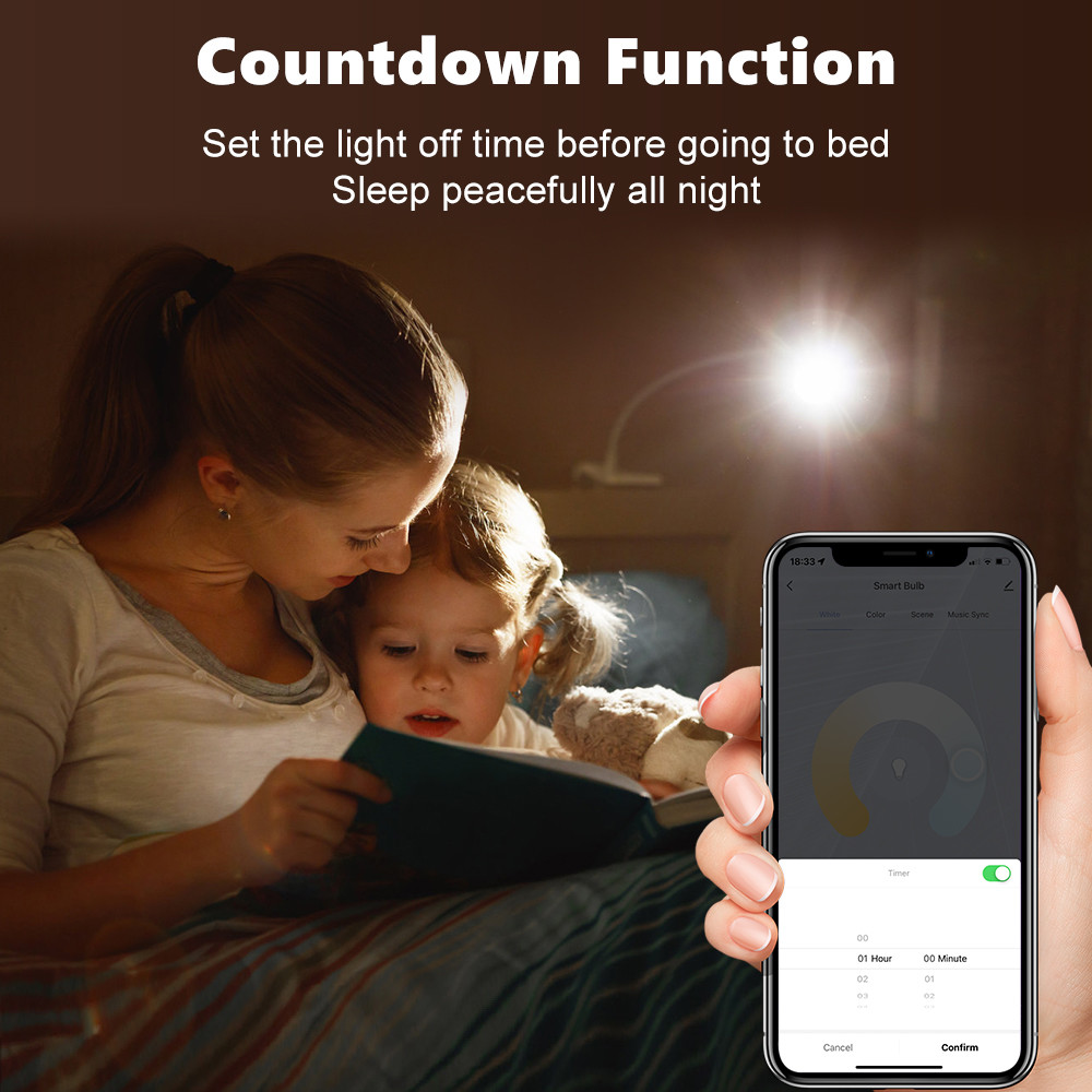 Smart Bulb RGBCW 5W Dimmable Lamps Remote control Work with Alexa Google Home Tuya GU10 WiFi Smart Light LED Bulbs