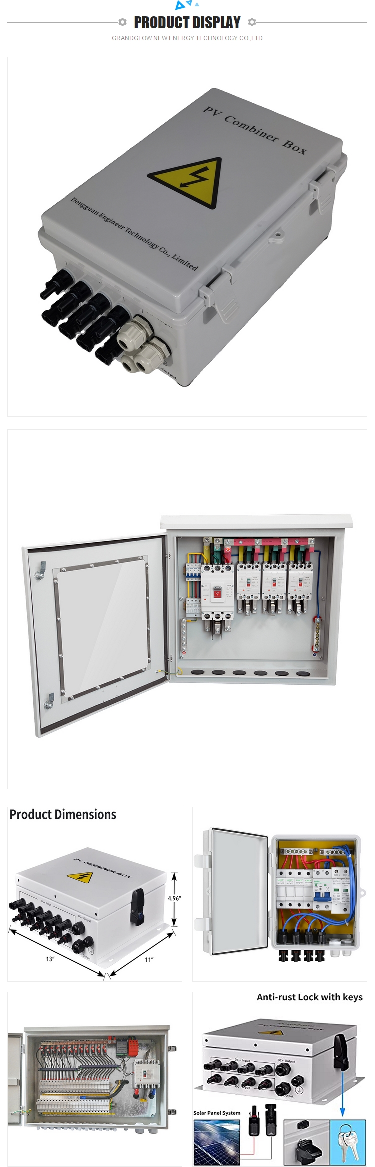 26 1out 500vdc Solar Related Products Longmax Pv Combiner Box With 4 In And 1 Out for wiring blocks