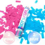 Handheld Baby Shower Gender Reveal Smoke Confetti Powder Cannon Biodegradable