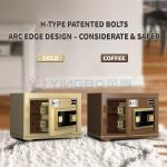 Dual Alarm Office Safe Box H250mm Solid Steel Biometric Fingerprint Lock