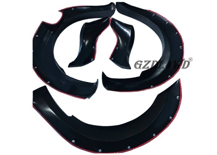 19cm Black Pickup Fender Flares Wheel Eyebrow ABS Plastic For Ranger T6 2012+
