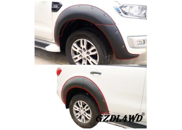 2016 Matte Black Wheel Arch Flares Pocket Style Everest OEM ABS Plastic