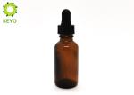 Cylindrical Amber Glass Essential Oil Bottles 30ml With Dropper Sealing Cap