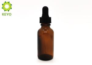 Wholesale Cylindrical Amber Glass Essential Oil Bottles 30ml With Dropper Sealing Cap from china suppliers