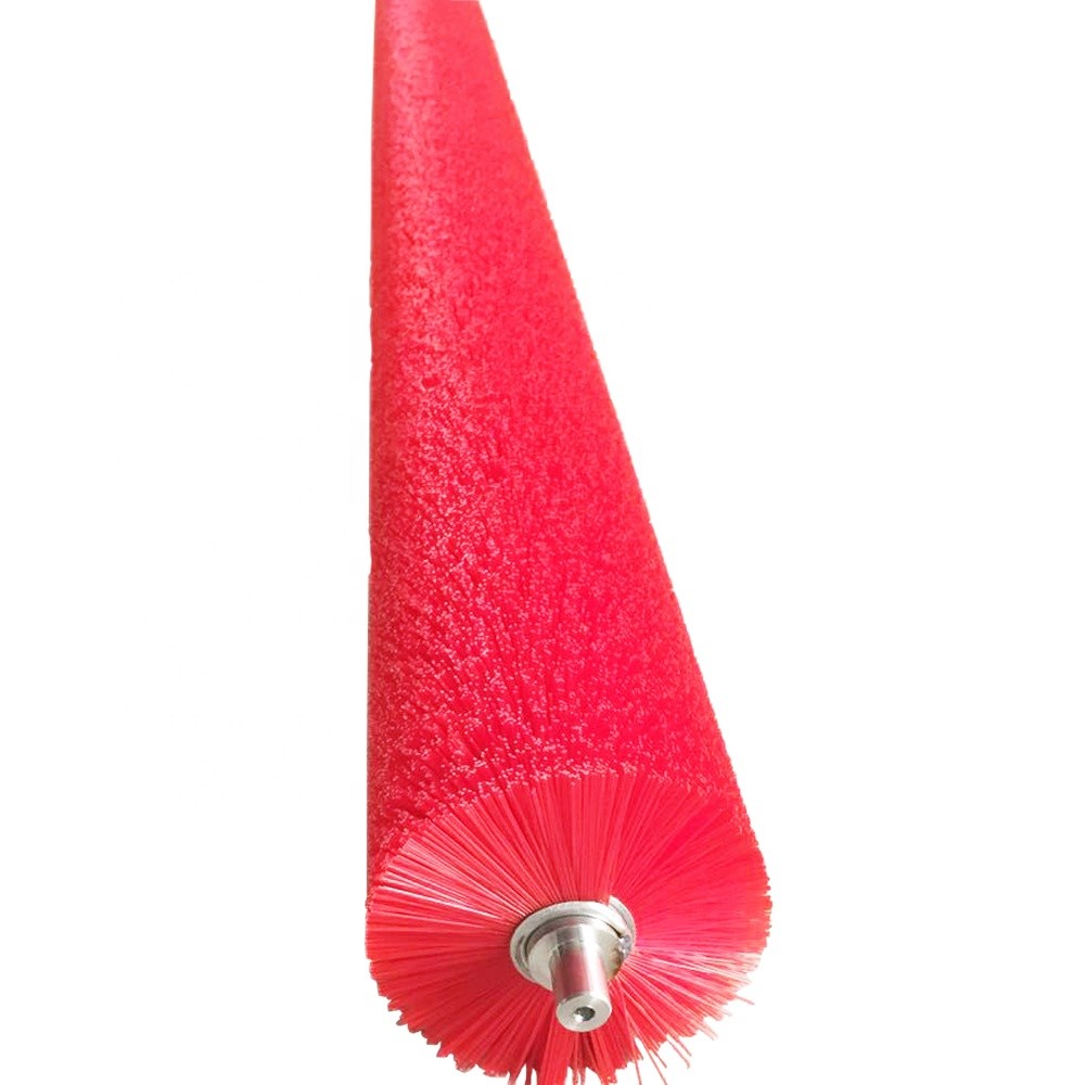 Nylon Cylinder Brush For Cleaning Conveyor Belts And Brick Manufacturing