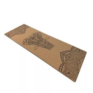 Wholesale Cork Yoga Mat , Eco-friendly material, Non-Slip Yoga mat, Natural wood color, Thermal transfer printing, Natural rubber from china suppliers