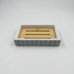 White Polyresin Bathroom Products With Black Arrow Wood Part Household New