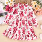 Spring Children'S Clothing Girls New Floral Long Sleeve Princess Dress For