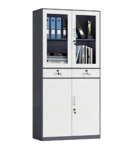 Wholesale 0.5 - 1mm Thickness Glass Door Cabinet , Office Steel Storage File Cabinet from china suppliers