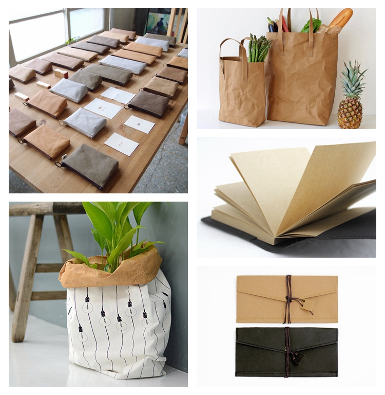 0.55mm tear resistant Washed Kraft Paper 150cm x 110 m for wallets
