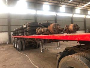 China CIMC 3 Axles Used Flatbed Semi Trailer on sale