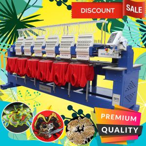 Wholesale Best china 6 heads 15 needles industrial computer embroidery machine like tajima embroidery machine for cap t-shirt flat from china suppliers