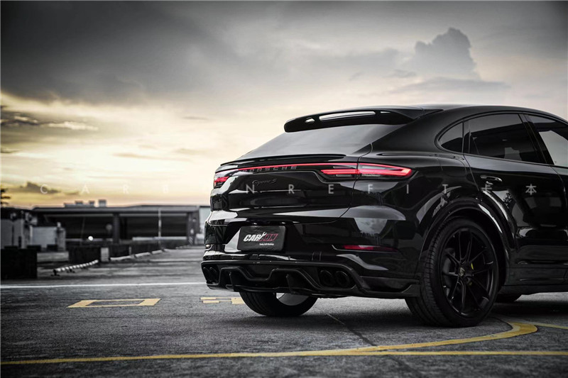 Auto Parts for Porsche Cayenne Fiber Body Kit Cayenne Carbon Fiber Front Spreader Spoiler