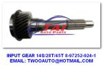 Input Gear Aftermarket Truck Parts 14S/28T/45T 8-97252-924-1 4JH1-TC 4HF1-2005