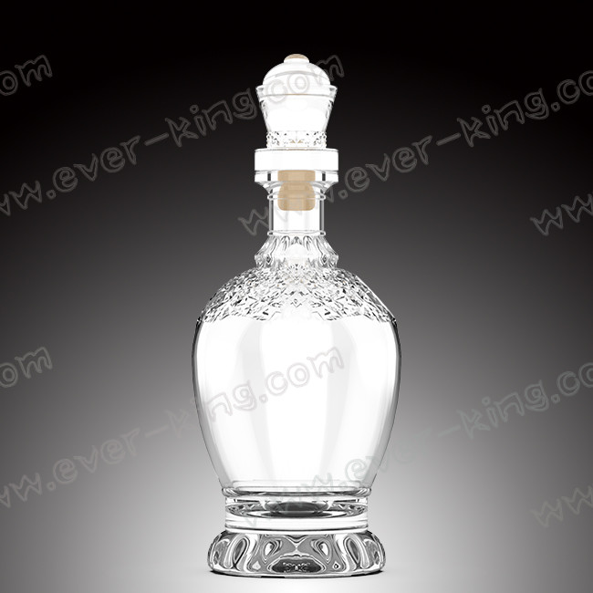 Heavy Base Luxury 1500g 1 Liter Glass Liquor Bottles