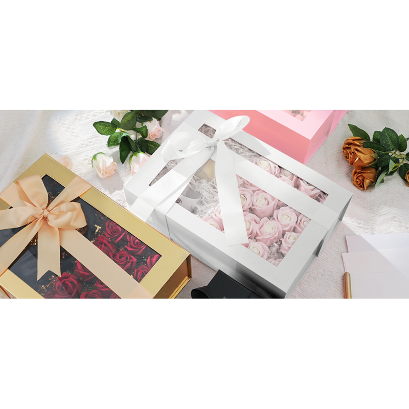 Black Gift Box For Present Contains Ribbon, Card, Groomsman Proposal Box, Extra Large Gift Box With Magnetic Lid