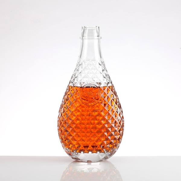Crystal Glass 700ml 500ml Empty Liquor Bottle for Xo/Brandy/Spirit/Vodka/Whiskey