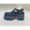 Buy cheap Genuine Leather Womens Black Platform Sandals Heightening from wholesalers