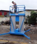 Aluminum Electric Man Lift Double Mast Type 250KG 10 Meter