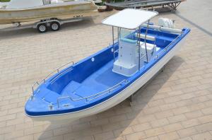 Wholesale Stability Blue Freshwater Fishing Boats , Fiberglass 8m Pleasure Fishing Boats from china suppliers