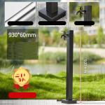 Black Garden Yard Bibcock Water Taps Stainless Steel Standpipe Sqaure Watering