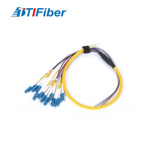 Wholesale 0.9mm 12core LC SM Fiber Optic Pigtail With Yellow Fiber Optic Cable from china suppliers