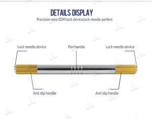 Wholesale Golden Color Double Heads Microblading Manual Eyebrow Tattoo Pen 1.0cm Diameter from china suppliers