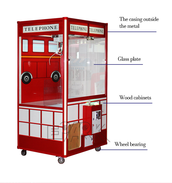British Style Gift Scratch Claw Crane Vending Machines Coin Operated