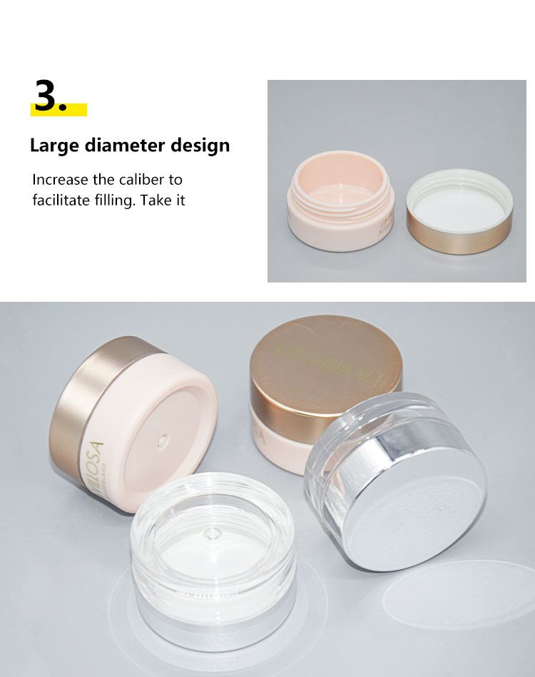 5g 10g 15g ABS PETG Round Lip Balm Eye Essence Cream Jar Cosmetic Packaging