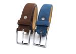 Casual Mens Leather Dress Belt 1 3/8" Wide / Brown Suede Mens Belt