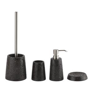 Wholesale Black Travertine Marble Bathroom Accessories Sets Conical Shape from china suppliers