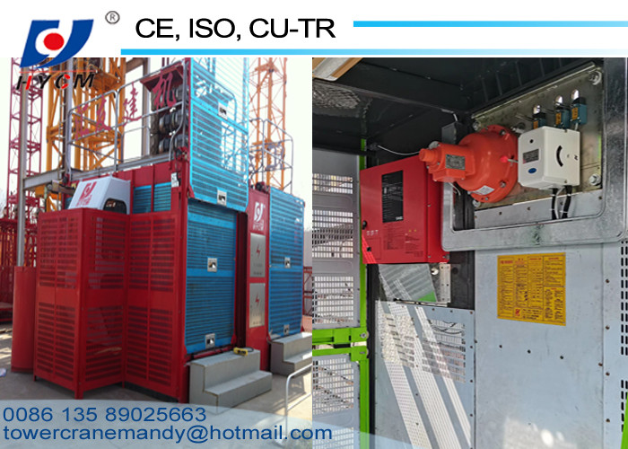 3*1.3*2.2m Single Cabin Man Hoist 2ton Construction Hoist Rental Hire 150m Building Site Hoist
