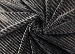 220GSM Stretchy 93% Polyester Corduroy Fabric for Clothing Sofa Black